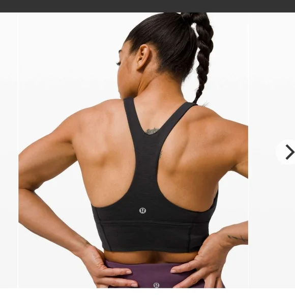 Lululemon Wunder Train Longline Bra *Medium Support, C/D Cup Black SIZE 4 - Picture 5 of 7